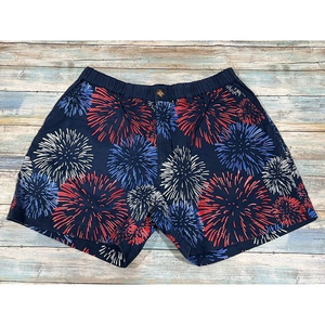 Chubbies Patriotic Fireworks Shorts Navy Blue Men Size XL 15" Seam Made In‎ USA